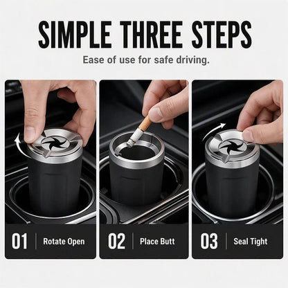 🛡️Rotating Car Ashtray With Ceramic Lining