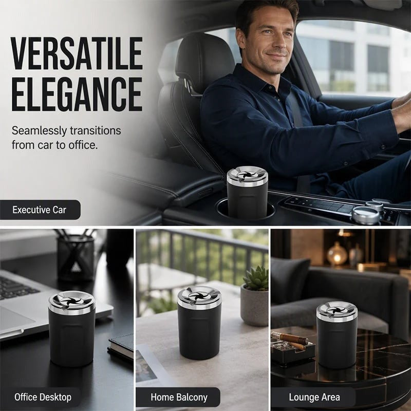🛡️Rotating Car Ashtray With Ceramic Lining