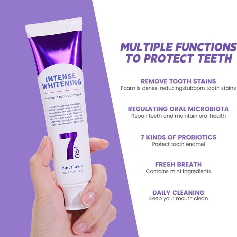 New 7-Pro Intensive Toothpaste | Upgraded Purple Formula with 7 Probiotics | Deep Enamel Repair & Long-Lasting Freshness#dealsforyoudays