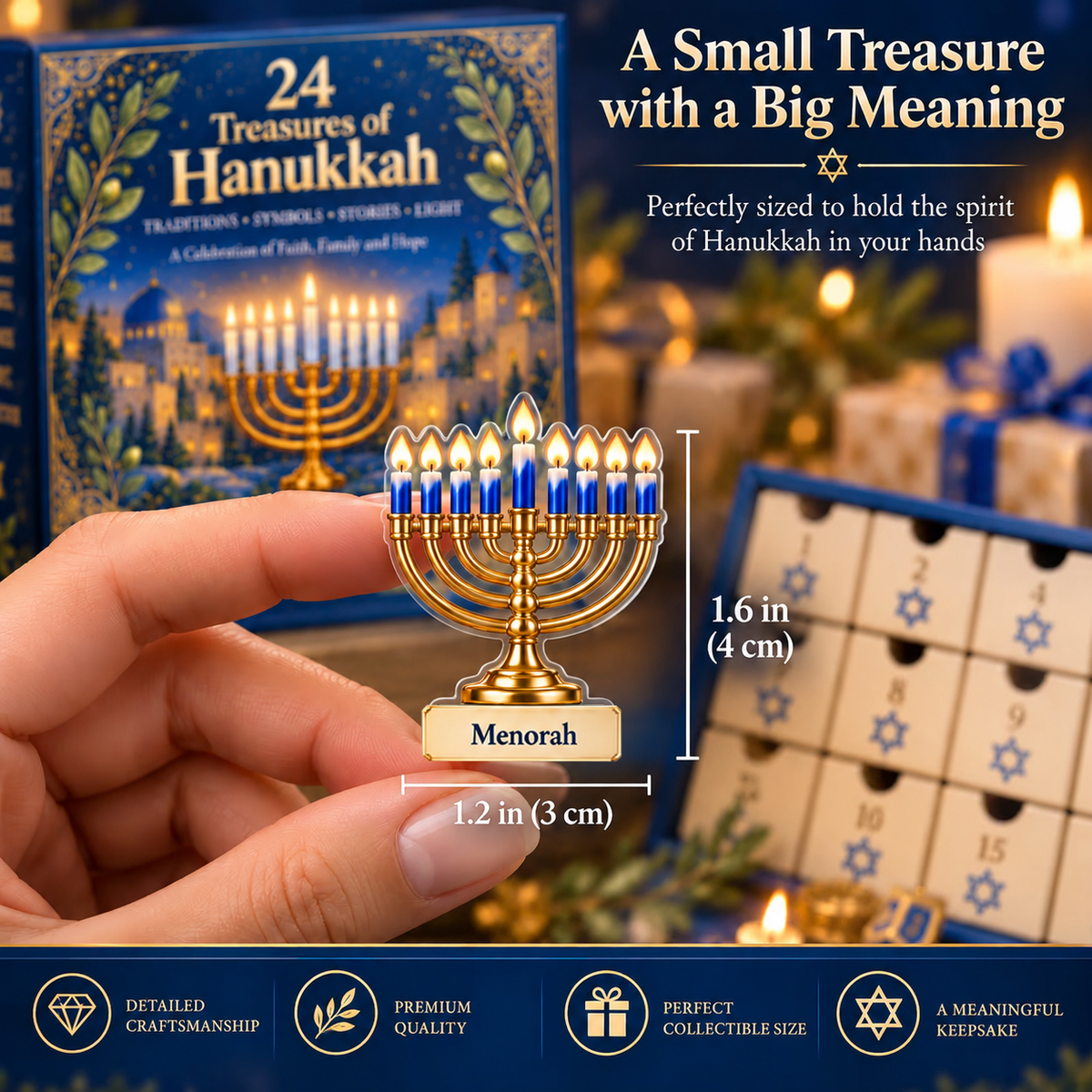 24 Treasures of Hanukkah – Traditions, Symbols & Light Countdown Calendar