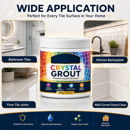 🥳2026 HOT SALE🥳💞50K+ SOLD!🛁💧 Mould‑Proof Tile Grout – Waterproof, stain‑resistant & crack‑proof. Perfect for bathrooms & kitchens – stays white & clean for years! 🌟💪