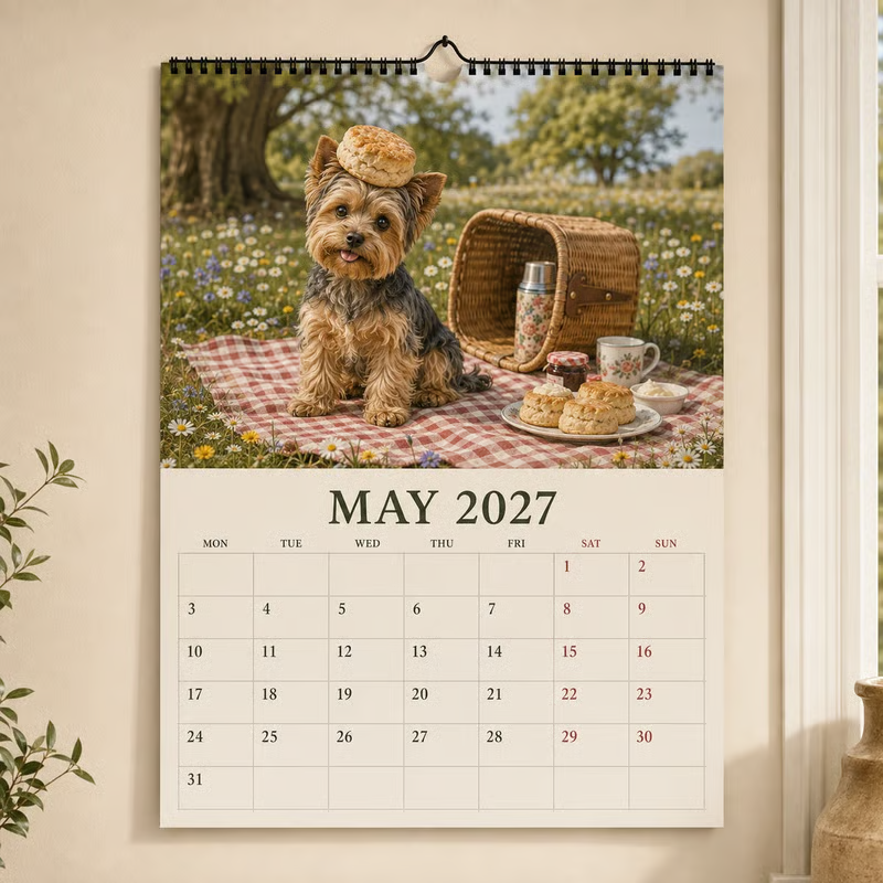 🐶📅2027 Yorkshire Terrier Wall Calendar